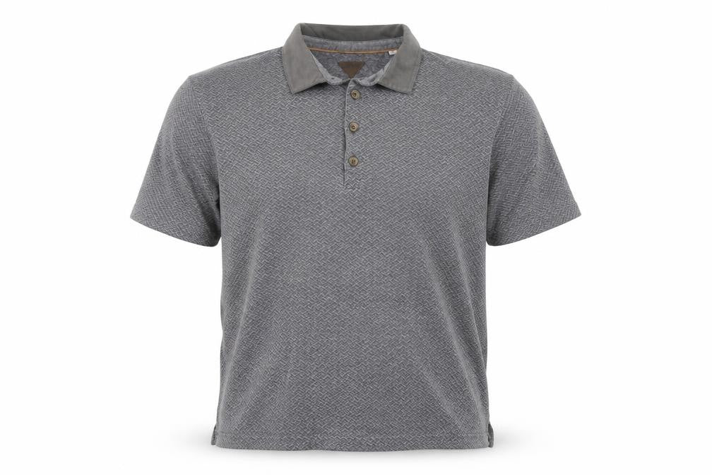 Mens UK Size M Silver Eight Cotton Polo Shirt