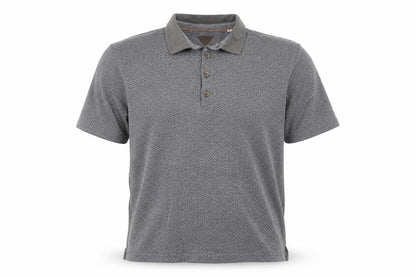 Mens UK Size M Silver Eight Cotton Polo Shirt