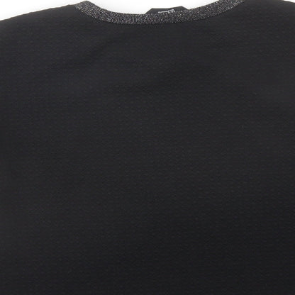 New Look Girls Black Polyester Pullover T-Shirt Size 12-13 Years Crew Neck Pullover - Neckline Detail