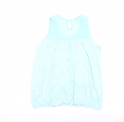 Womens UK Size M Monsoon Blue Basic Tank