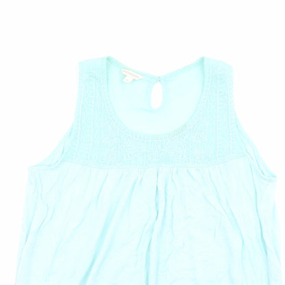 Womens UK Size M Monsoon Blue Basic Tank