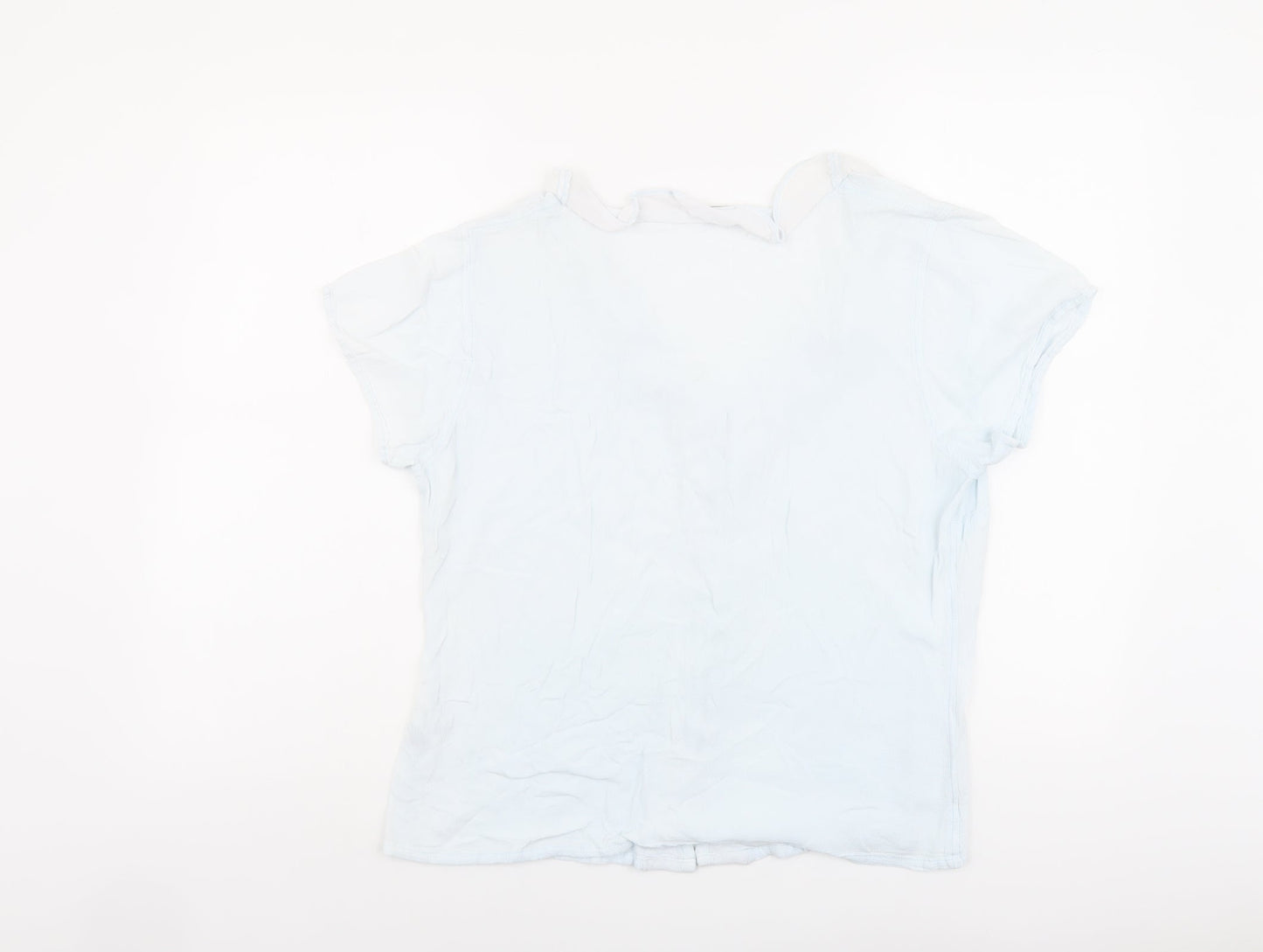 Womens UK Size 16 Marks and Spencer Blue Basic Button-Up