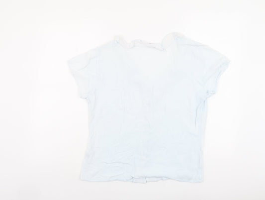 Womens UK Size 16 Marks and Spencer Blue Basic Button-Up