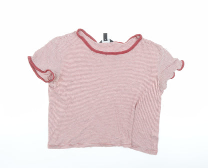 Womens UK Size 14 New Look Red Basic T-Shirt