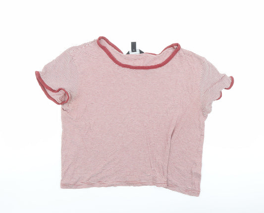 Womens UK Size 14 New Look Red Basic T-Shirt