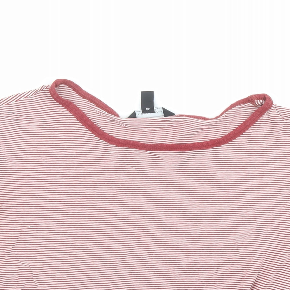Womens UK Size 14 New Look Red Basic T-Shirt