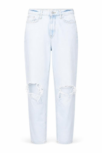 River Island Womens Blue Cotton Tapered Jeans Size 8 L27 in Regular Button