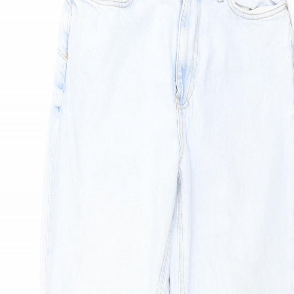 River Island Womens Blue Cotton Tapered Jeans Size 8 L27 in Regular Button