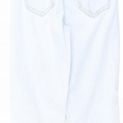 River Island Womens Blue Cotton Tapered Jeans Size 8 L27 in Regular Button