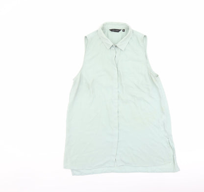 Womens UK Size 10 New Look Green Basic Button-Up