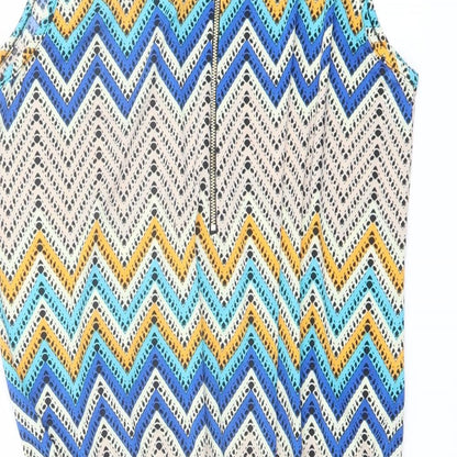 Conos Womens Multicoloured Geometric Polyester Playsuit One-Piece Size XL Zip - Size XL - XXL