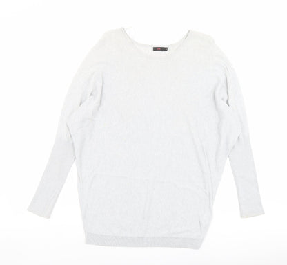 Womens UK Size S Lux Grey Pullover Jumper