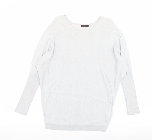 Womens UK Size S Lux Grey Pullover Jumper