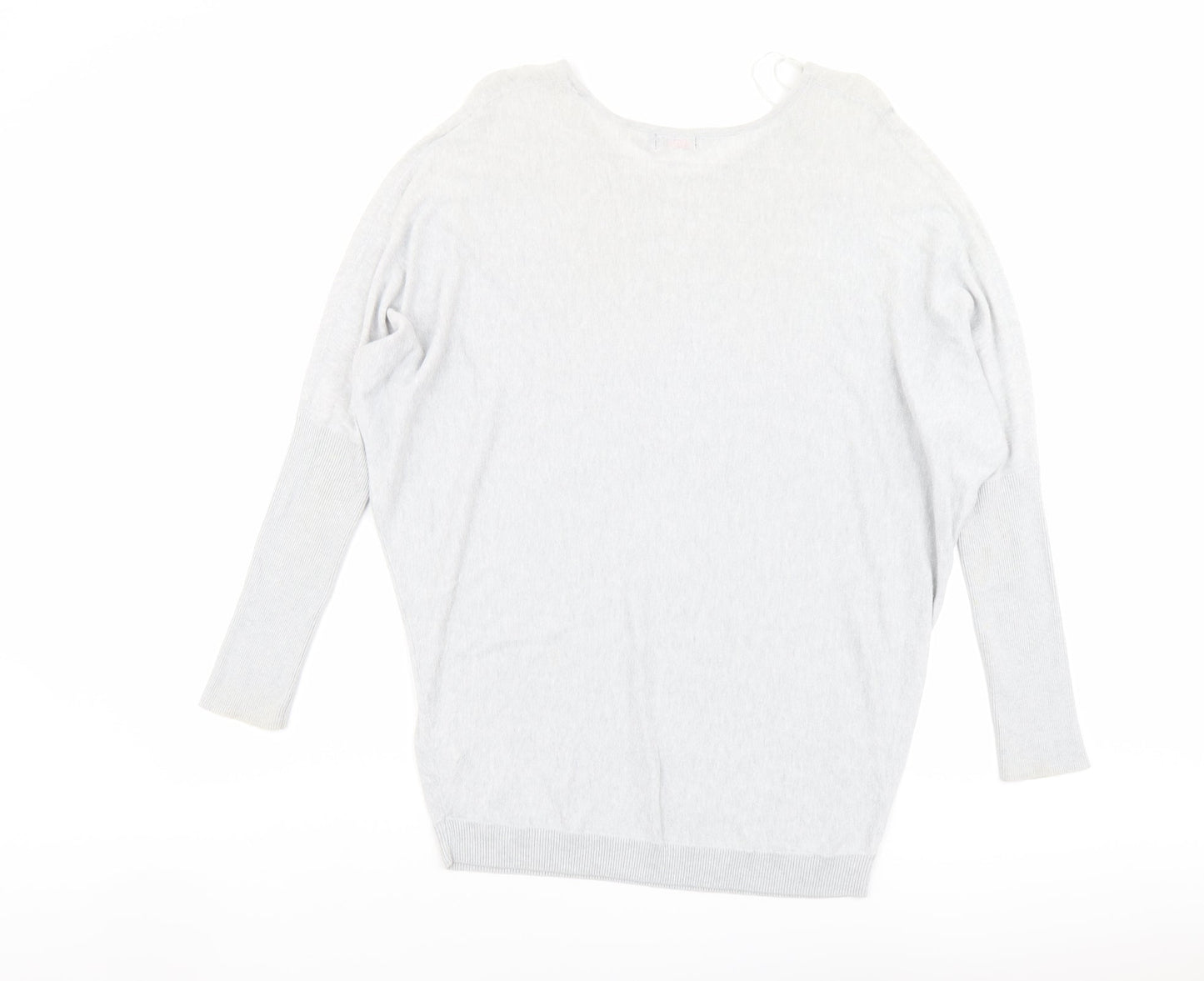 Womens UK Size S Lux Grey Pullover Jumper