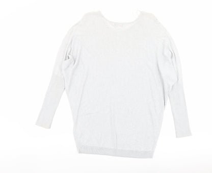 Womens UK Size S Lux Grey Pullover Jumper