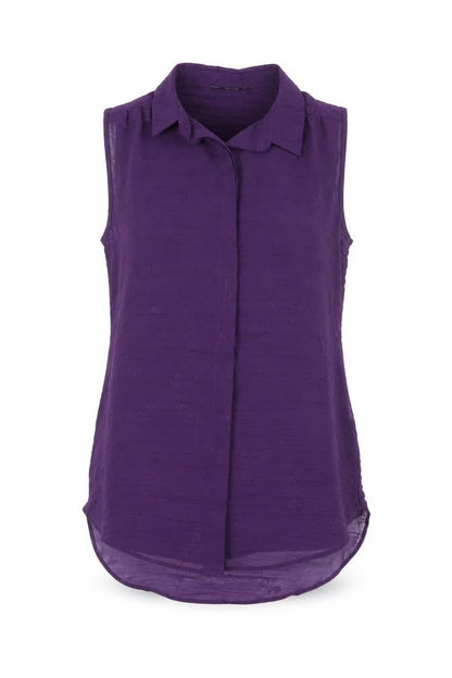 Womens UK Size 12 K&D Purple Basic Button-Up