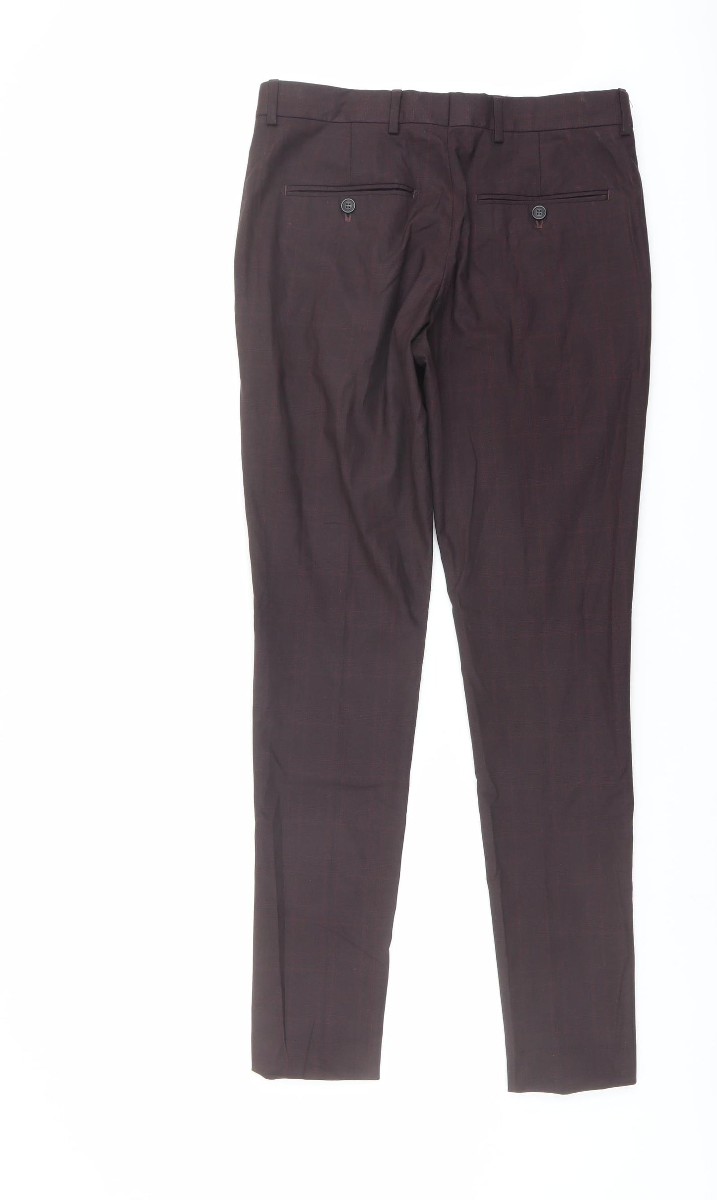 Womens UK Size 10 Selected Regular Fit Dress Pants Red Trousers