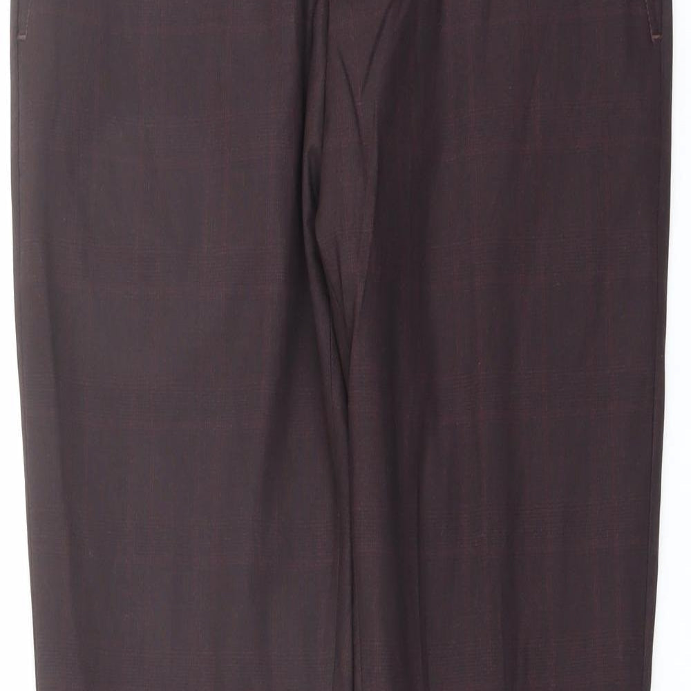 Womens UK Size 10 Selected Regular Fit Dress Pants Red Trousers