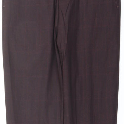 Womens UK Size 10 Selected Regular Fit Dress Pants Red Trousers