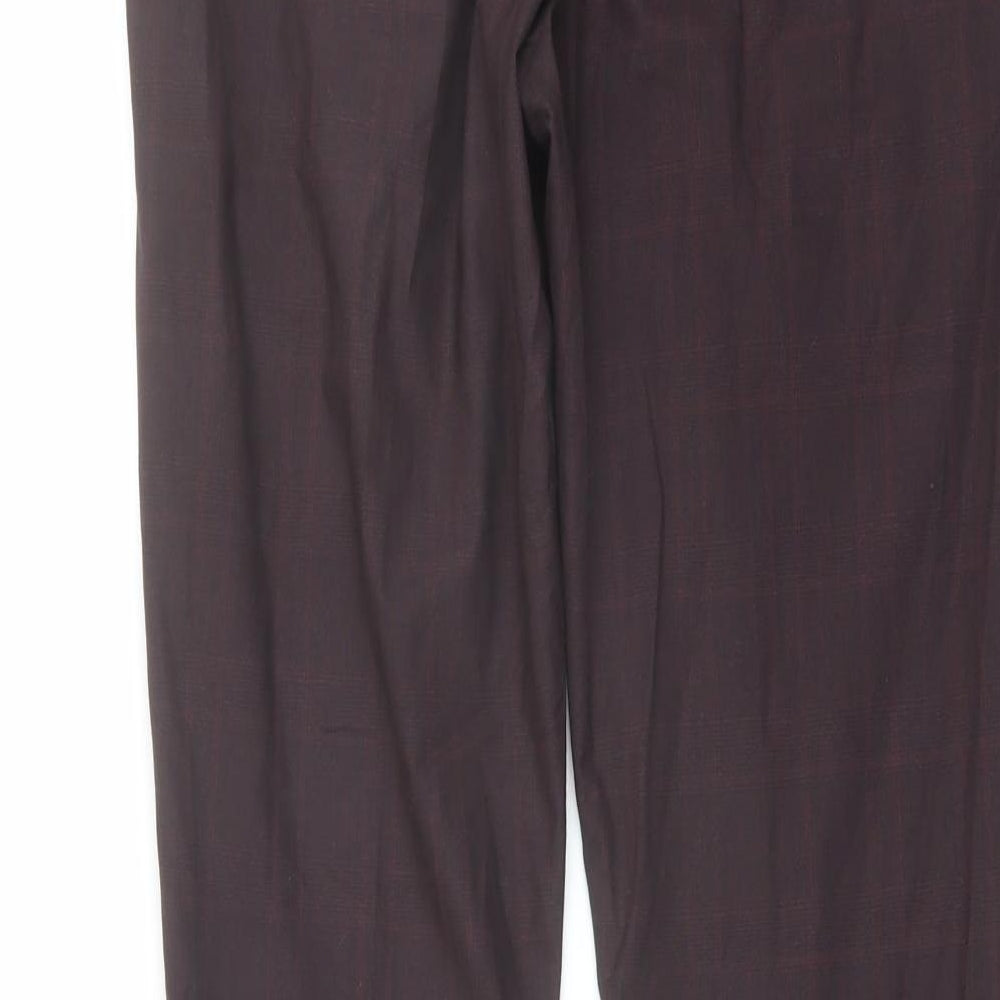 Womens UK Size 10 Selected Regular Fit Dress Pants Red Trousers