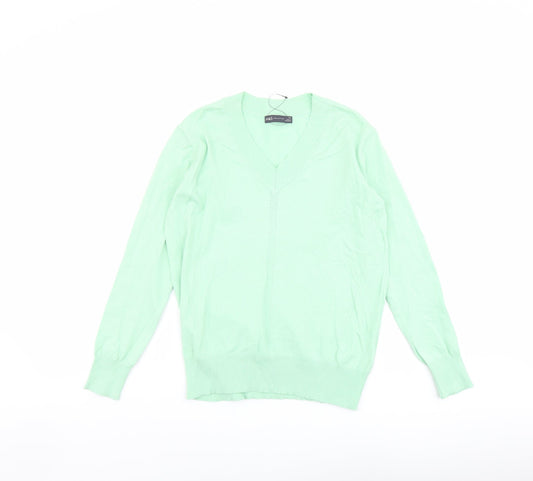 Womens UK Size XS Marks and Spencer Green Pullover Jumper