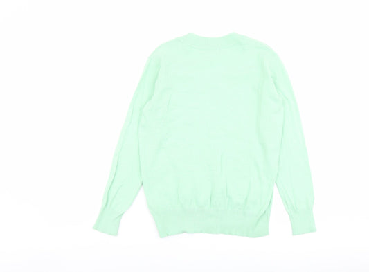 Womens UK Size XS Marks and Spencer Green Pullover Jumper