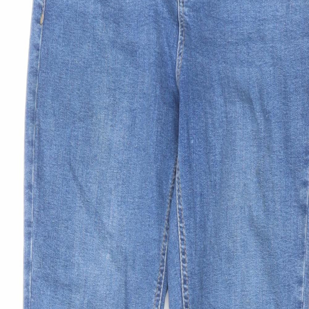 Dorothy Perkins Womens Blue Cotton Skinny Jeans Size 8 L27 in Regular Zip
