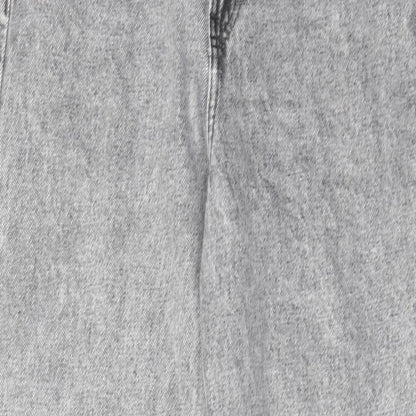 Denim & Co. Womens Grey Cotton Skinny Jeans Size 6 L28 in Regular Zip