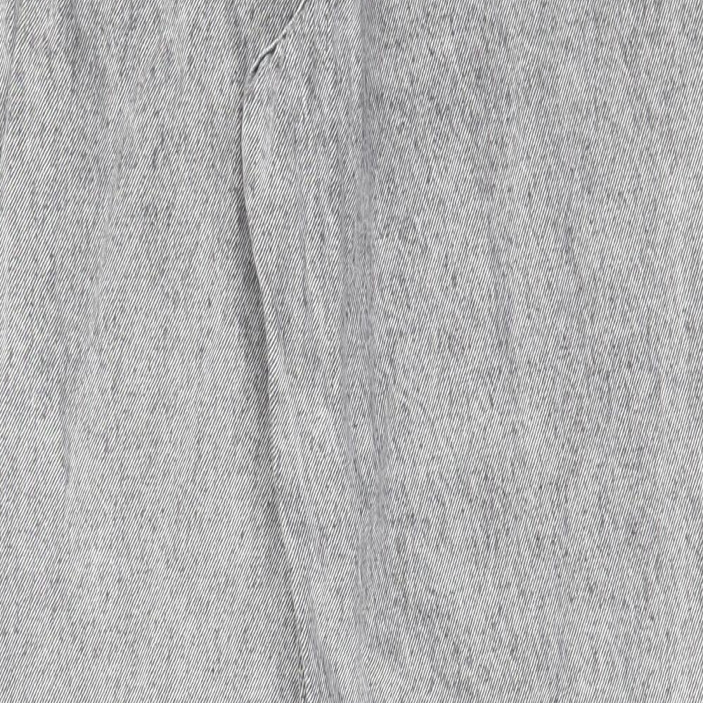 Denim & Co. Womens Grey Cotton Skinny Jeans Size 6 L28 in Regular Zip