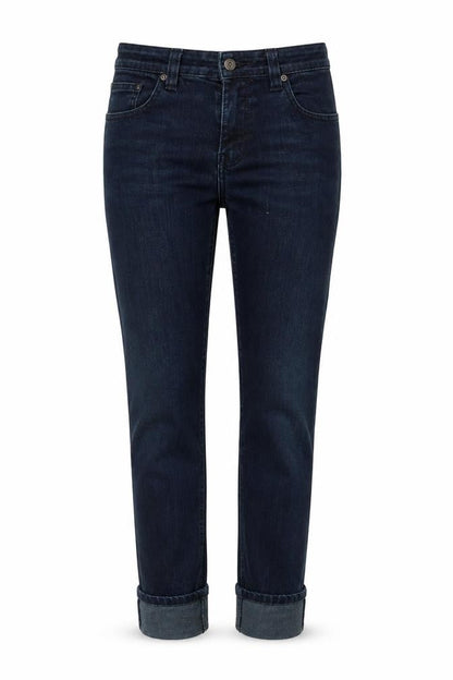 Womens UK Size 8 Disco Regular Fit Straight Blue Jeans