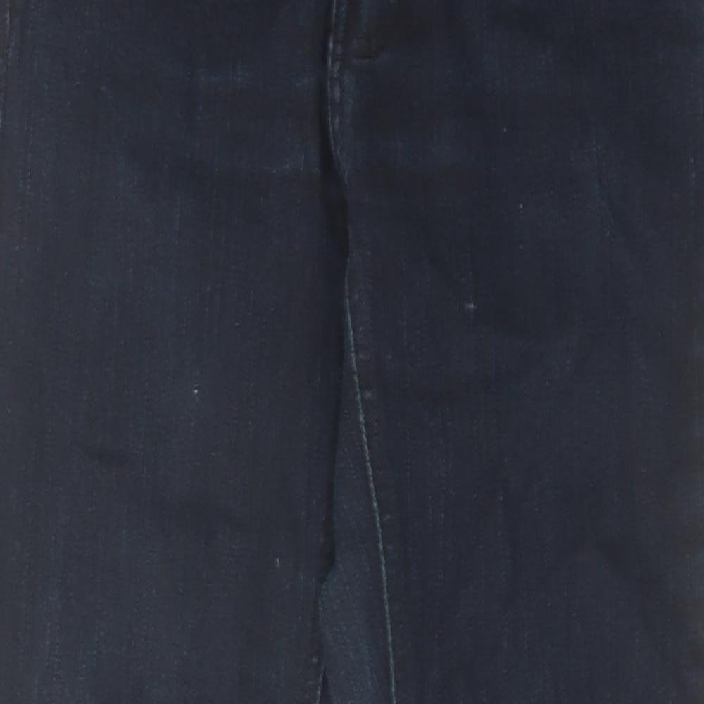 Womens UK Size 8 Disco Regular Fit Straight Blue Jeans
