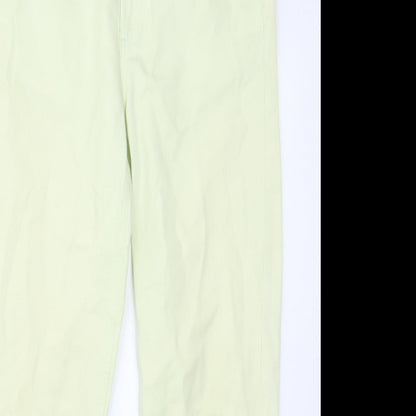 Liz Claiborne Womens Green Cotton Tapered Jeans Size 12 L28 in Regular Zip