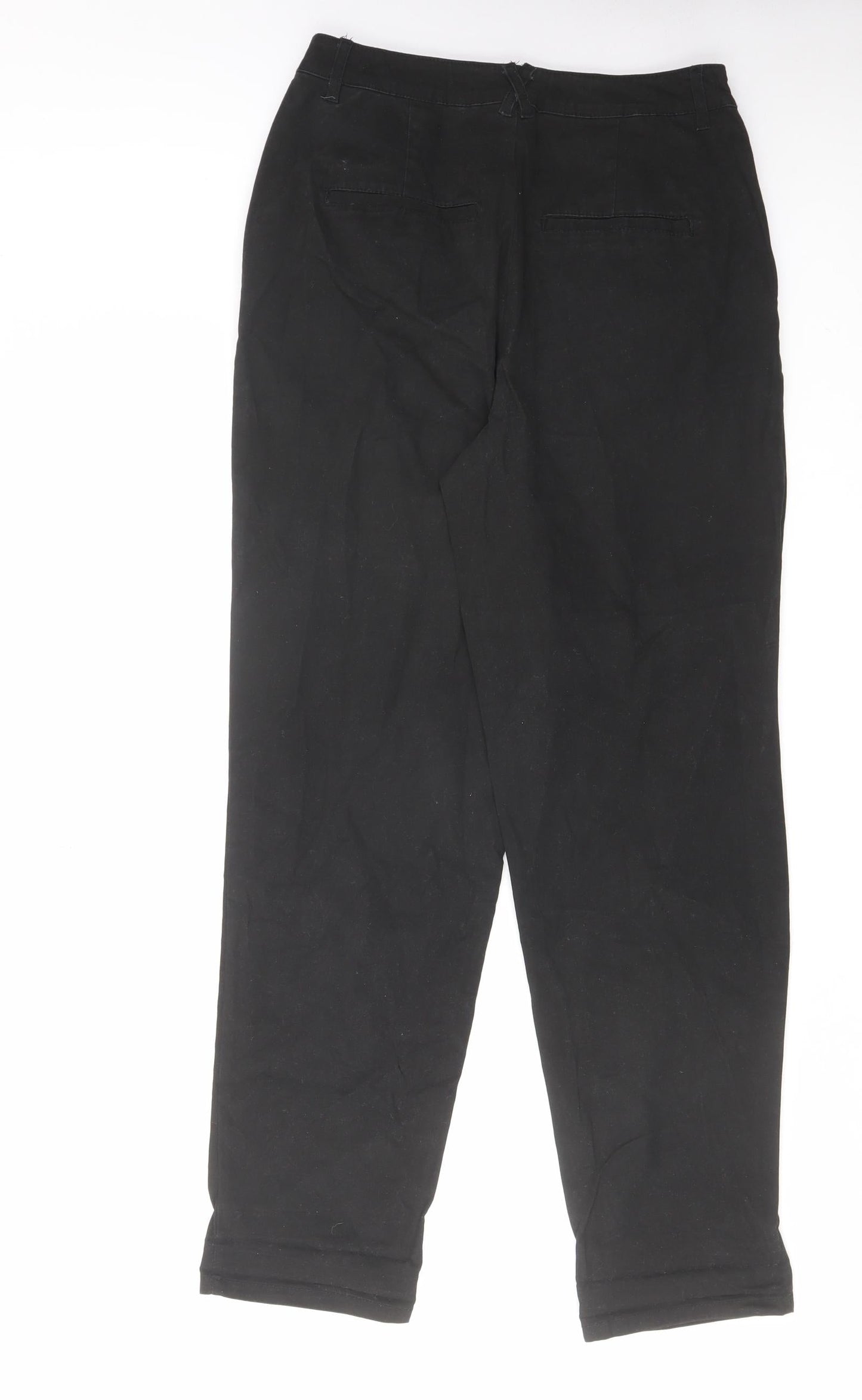 ASOS Womens Black Cotton Straight Jeans Size 8 L28 in Regular Zip