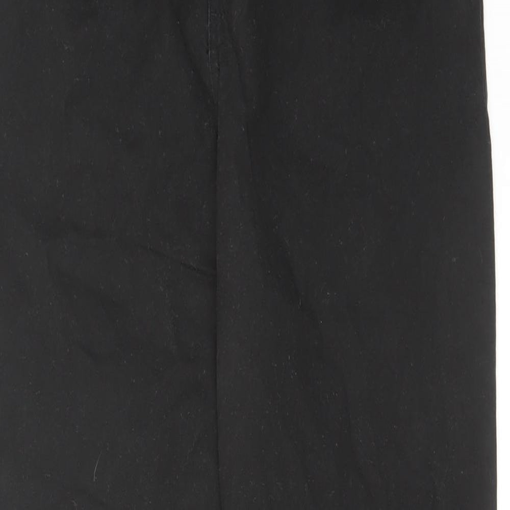 ASOS Womens Black Cotton Straight Jeans Size 8 L28 in Regular Zip