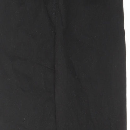 ASOS Womens Black Cotton Straight Jeans Size 8 L28 in Regular Zip