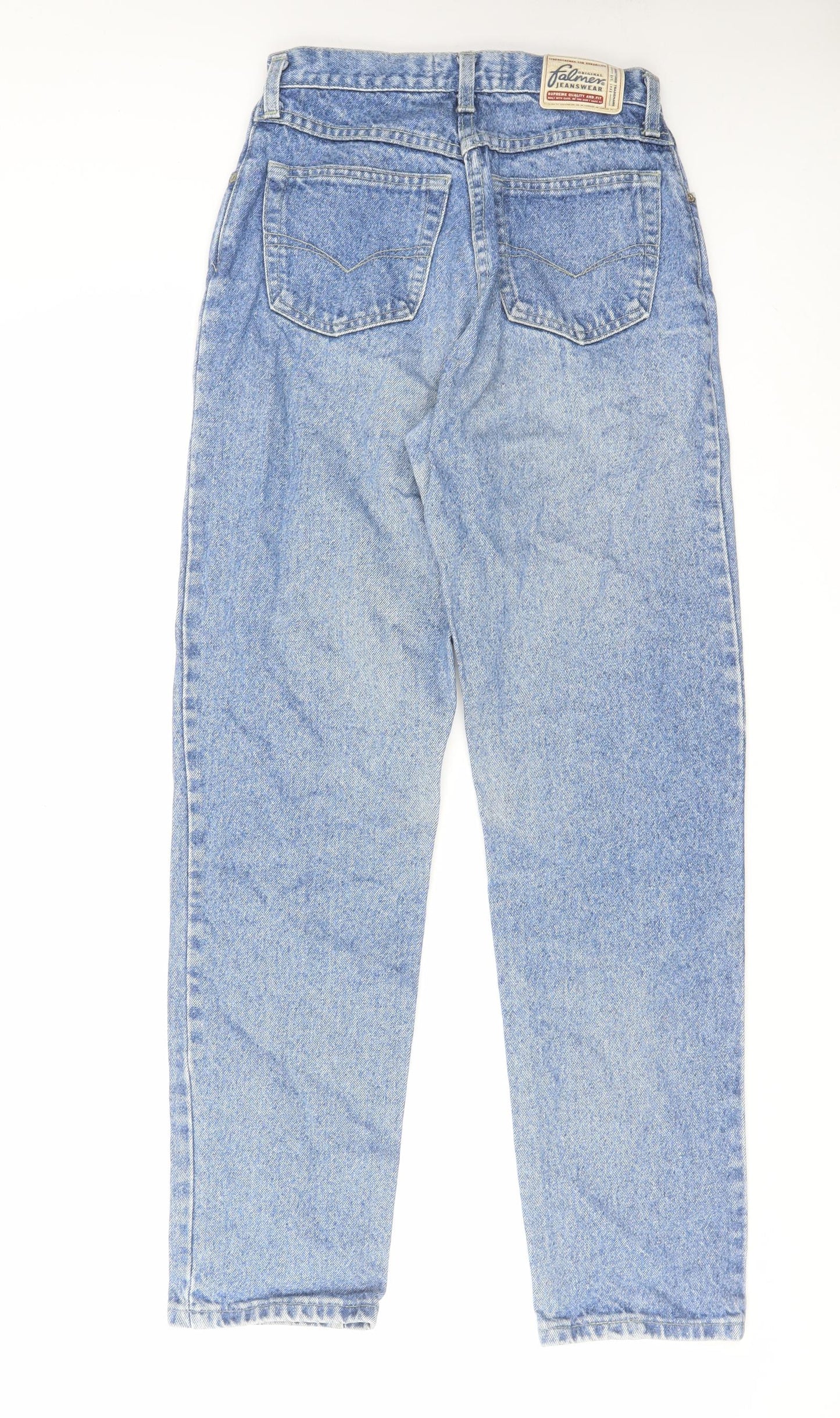Falmer Heritage Womens Blue Cotton Straight Jeans Size 26 in L30 in Regular Zip