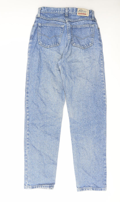 Falmer Heritage Womens Blue Cotton Straight Jeans Size 26 in L30 in Regular Zip