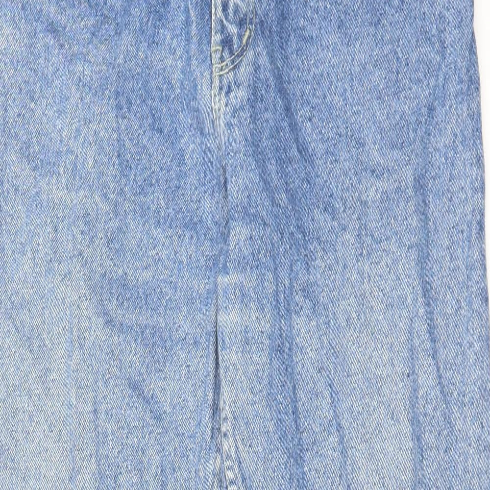 Falmer Heritage Womens Blue Cotton Straight Jeans Size 26 in L30 in Regular Zip