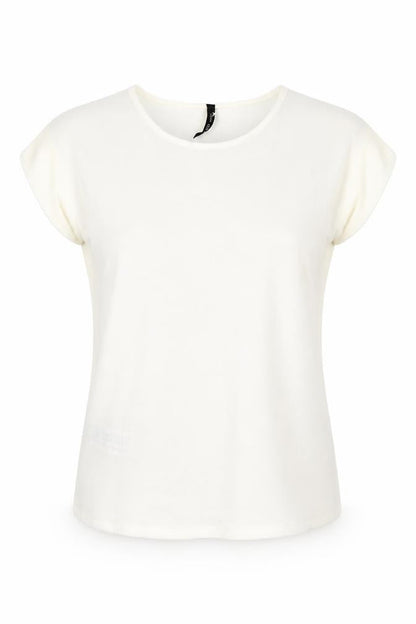 Womens UK Size XS Mango Ivory Basic T-Shirt