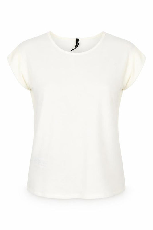 Womens UK Size XS Mango Ivory Basic T-Shirt