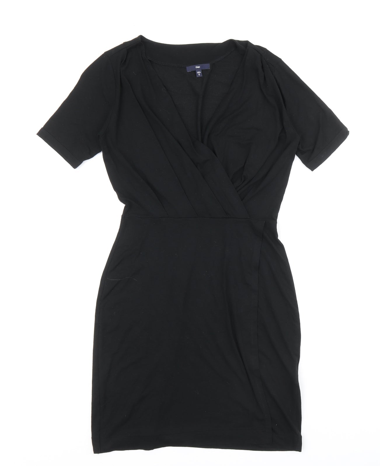Gap Womens Black Viscose Shift Size XS V-Neck Pullover