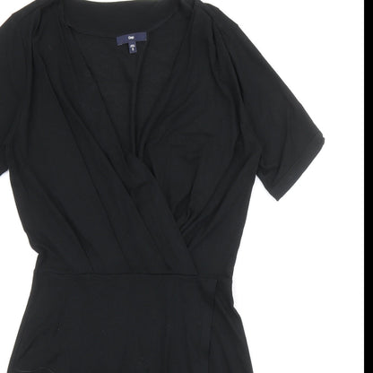 Gap Womens Black Viscose Shift Size XS V-Neck Pullover