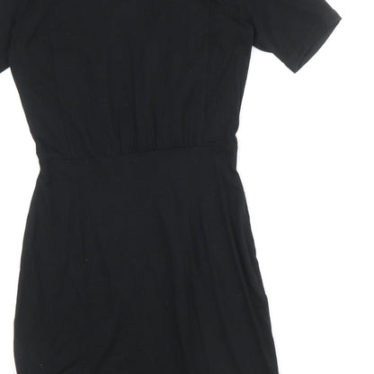 Gap Womens Black Viscose Shift Size XS V-Neck Pullover
