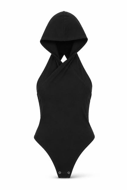 Womens UK Size XS Zara One-Piece Black Bodysuit