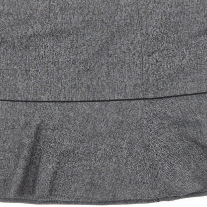 NEXT Womens Grey Polyester Trumpet Skirt Size 12 Zip