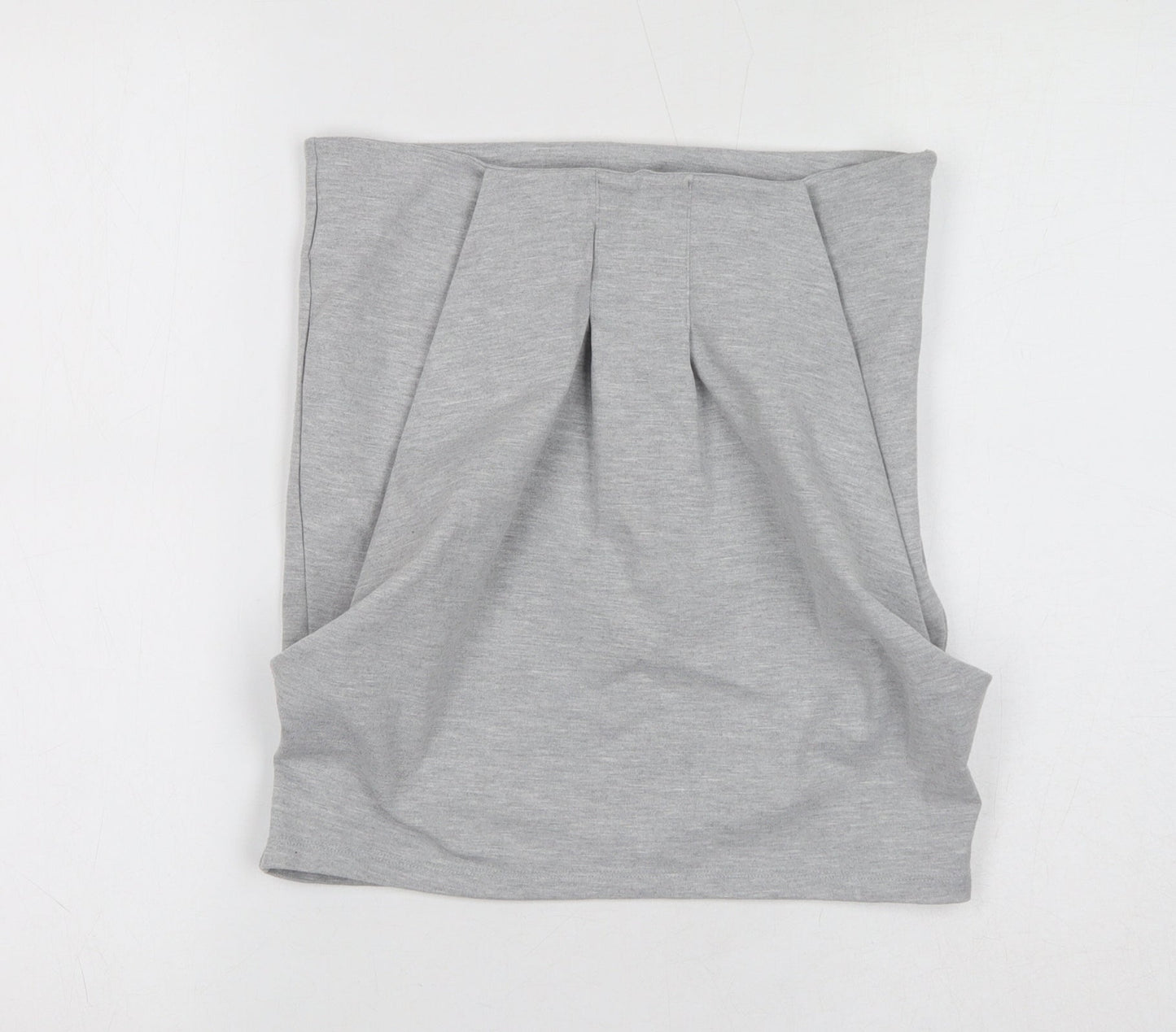 VILA Womens Grey Polyester A-Line Skirt Size S Zip