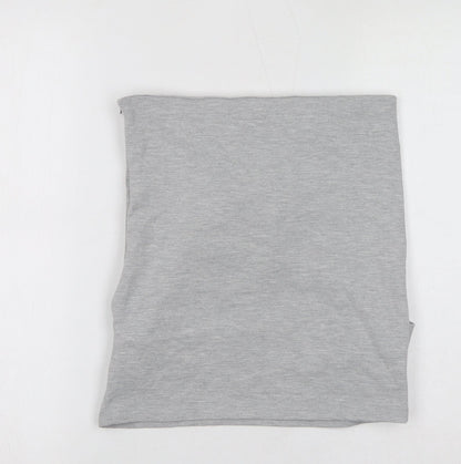 VILA Womens Grey Polyester A-Line Skirt Size S Zip