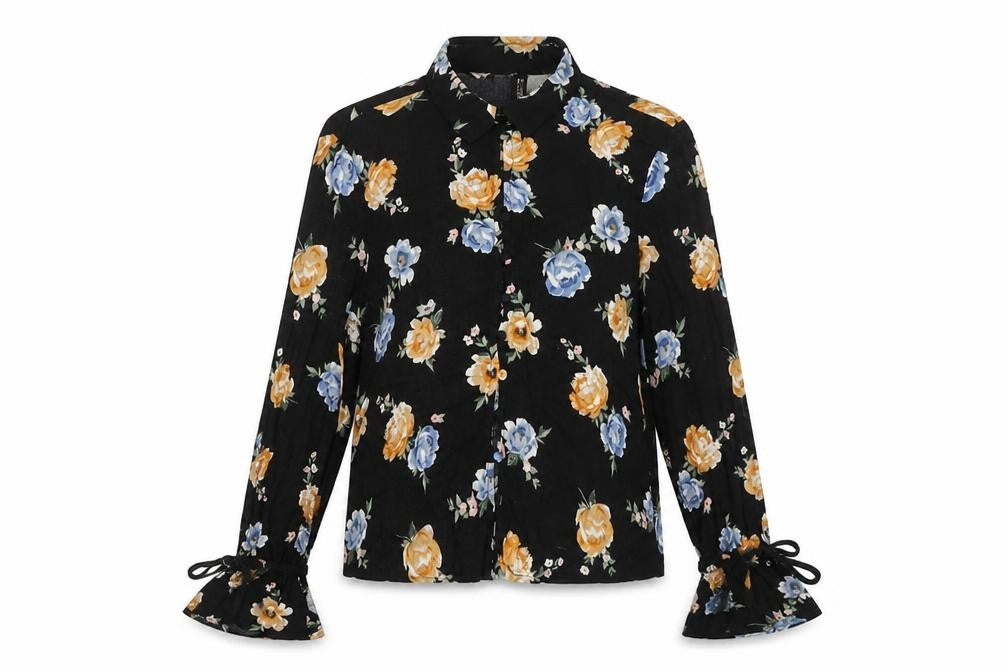 Womens UK Size 6 Divided by H&M Black Basic Button-Up
