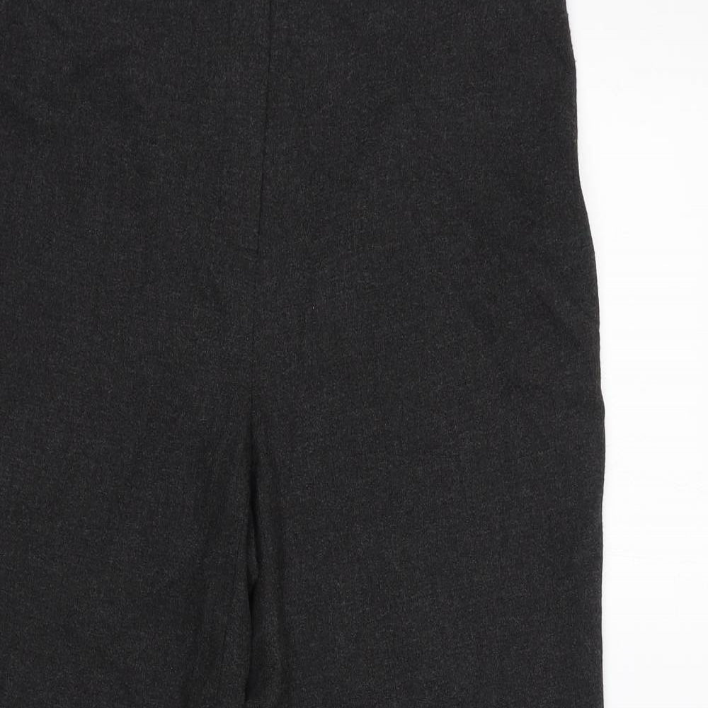 CC Womens Grey Viscose Trousers Size 10 L27 in Regular Zip