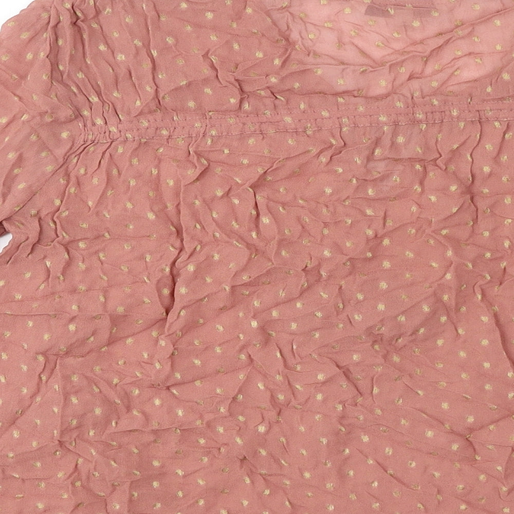 Womens UK Size 8 NEXT Pink Basic Blouse